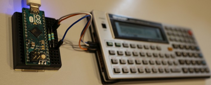 Bild: Arduino Micro und Sharp PC-1401