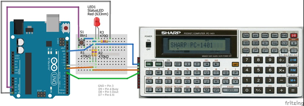 Bild: Steckbrett mit Arduino UNO mit BASIC Loader